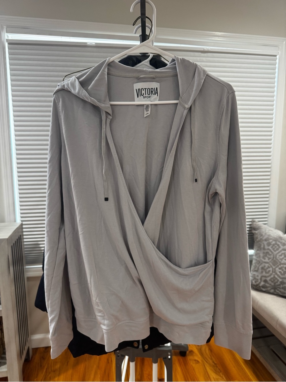 Victoria's Secret Light Gray Wrap Hoodie